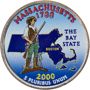 2000 Colorized Massachusetts Statehood Quarter Main Image