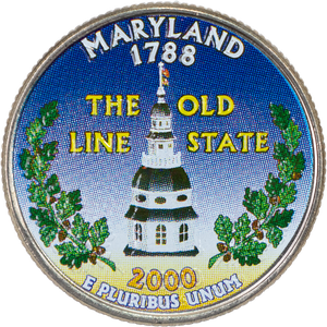 2000 Colorized Maryland Statehood Quarter Main Image