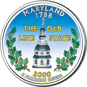 2000 Colorized Maryland Statehood Quarter Main Image