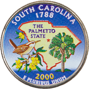 2000 Colorized South Carolina Statehood Quarter Main Image