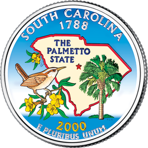 2000 Colorized South Carolina Statehood Quarter Main Image