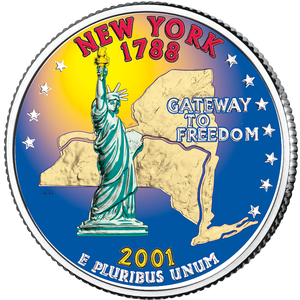 2001 Colorized New York Statehood Quarter Main Image