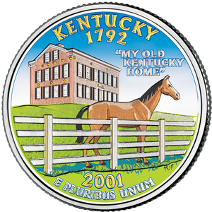 2001 Colorized Kentucky Statehood Quarter Main Image