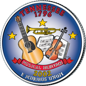 2002 Colorized Tennessee Statehood Quarter Main Image
