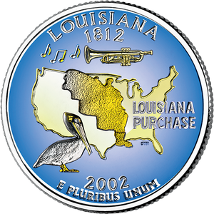 2002 Colorized Louisiana Statehood Quarter Main Image