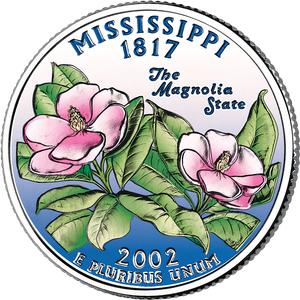 2002 Colorized Mississippi Statehood Quarter Main Image