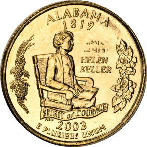 2003 Gold-Plated Alabama Statehood Quarter Main Image