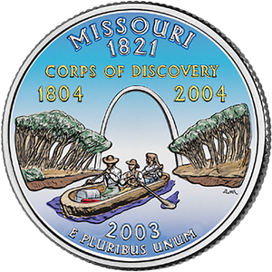 2003 Colorized Missouri Statehood Quarter Main Image