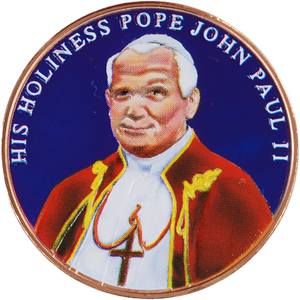 Colorized Pope John Paul II Medal Main Image