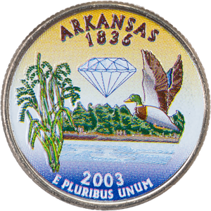 2003 Colorized Arkansas Statehood Quarter Main Image