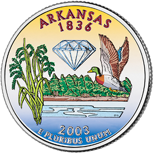 2003 Colorized Arkansas Statehood Quarter Main Image