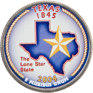 2004 Colorized Texas Statehood Quarter Main Image