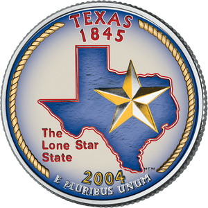 2004 Colorized Texas Statehood Quarter Main Image
