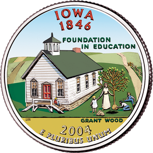 2004 Colorized Iowa Statehood Quarter Main Image