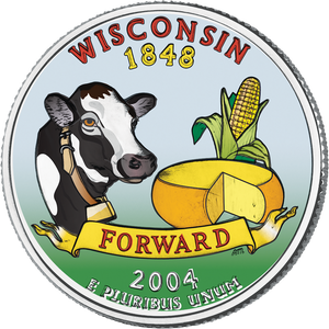 2004 Colorized Wisconsin Statehood Quarter Main Image