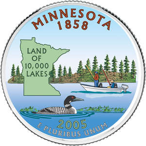 2005 Colorized Minnesota Statehood Quarter Main Image