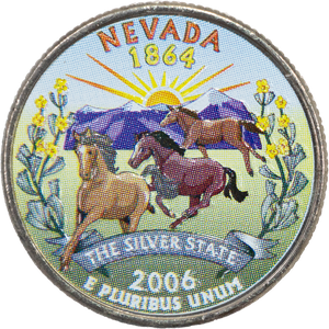 2006 Colorized Nevada Statehood Quarter Main Image