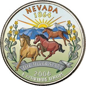 2006 Colorized Nevada Statehood Quarter Main Image