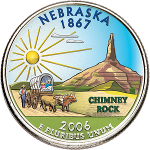2006 Colorized Nebraska Statehood Quarter Main Image
