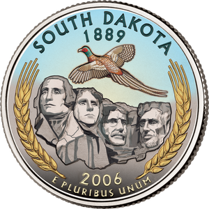 2006 Colorized South Dakota Statehood Quarter Main Image