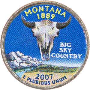 2007 Colorized Montana Statehood Quarter Main Image
