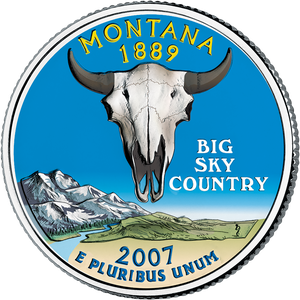 2007 Colorized Montana Statehood Quarter Main Image