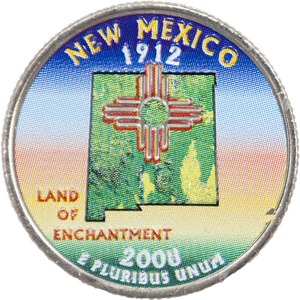 2008 Colorized New Mexico Statehood Quarter Main Image
