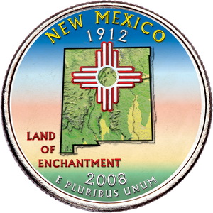 2008 Colorized New Mexico Statehood Quarter Main Image