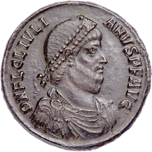 A.D. 360-363 Julian II Large Bronze Follis, Bull Reverse Main Image