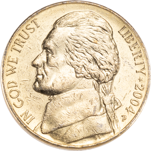 2004 Gold-Plated Jefferson Keelboat Nickel Main Image