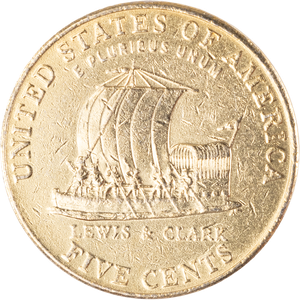 2004 Gold-Plated Jefferson Keelboat Nickel Main Image