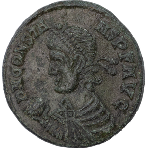 Ancient Bronze and Copper - Roman Imperial Bronze - AD337-350 XF Main Image