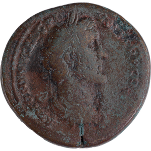 A.D. 138-161 Antoninus Pius Bronze Sesterius Tiberis Reverse Main Image