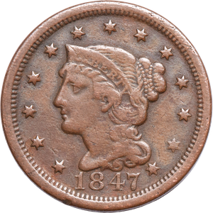 1840-1857 Braided Hair Liberty Head Large Cent Main Image
