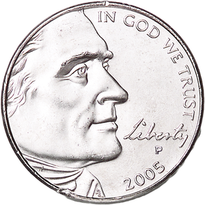2005 Colorized Jefferson Bison Nickel Main Image