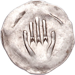 13th-14th Century Germany Hall "Hand of God" Silver Heller Main Image