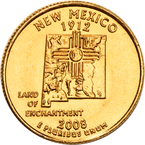 2008 Gold-Plated New Mexico Statehood Quarter Main Image