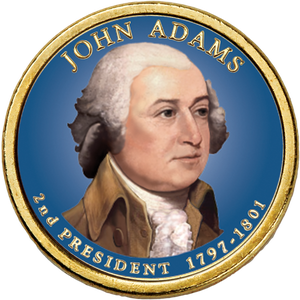 2007 Colorized John Adams Presidential Dollar Main Image