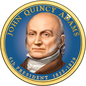 2008 Colorized John Quincy Adams Presidential Dollar Main Image