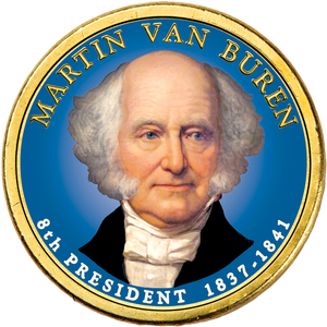 2008 Colorized Martin Van Buren Presidential Dollar Main Image
