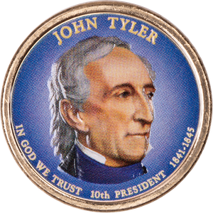 2009 Colorized John Tyler Presidential Dollar Main Image