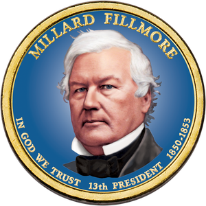 2010 Colorized Millard Fillmore Presidential Dollar Main Image