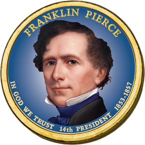 2010 Colorized Franklin Pierce Presidential Dollar Main Image