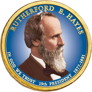 2011 Colorized Rutherford B. Hayes Presidential Dollar Main Image