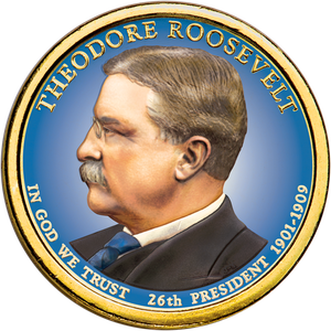 2013 Colorized Theodore Roosevelt Presidential Dollar Main Image