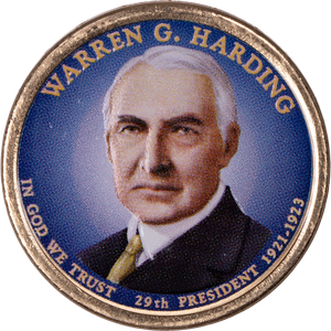 2014 Colorized Warren G. Harding Presidential Dollar Main Image