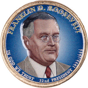 2014 Colorized Franklin D. Roosevelt Presidential Dollar Main Image
