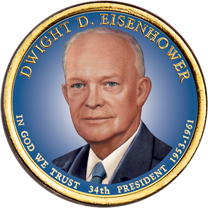 2015 Colorized Dwight D. Eisenhower Presidential Dollar Main Image