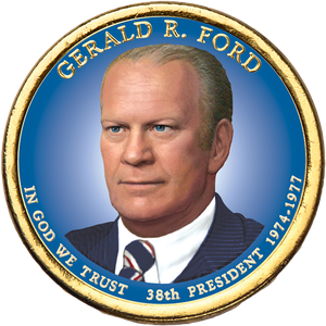 2016 Colorized Gerald R. Ford Presidential Dollar Main Image