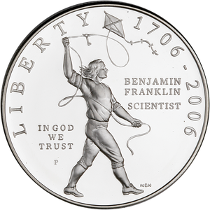 2006-P Benjamin Franklin 'Scientist' Silver Dollar Main Image